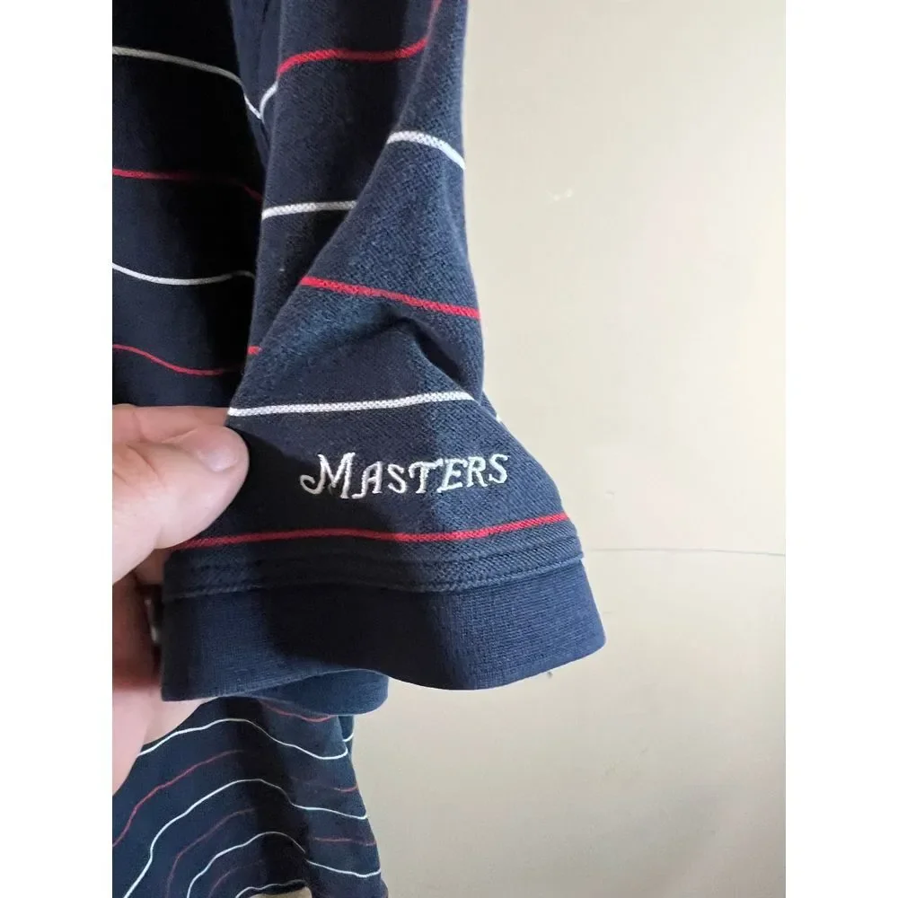 Masters Striped Polo Golf Shirt‎ - Mens Large